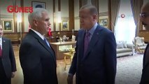 Başkan Erdoğan'ın Pence'i kabulünden görüntüler