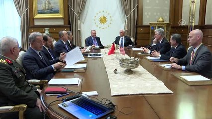 Cumhurbaşkanı Erdoğan ABD Başkan Yardımcısı Pence'i kabul etti (2)