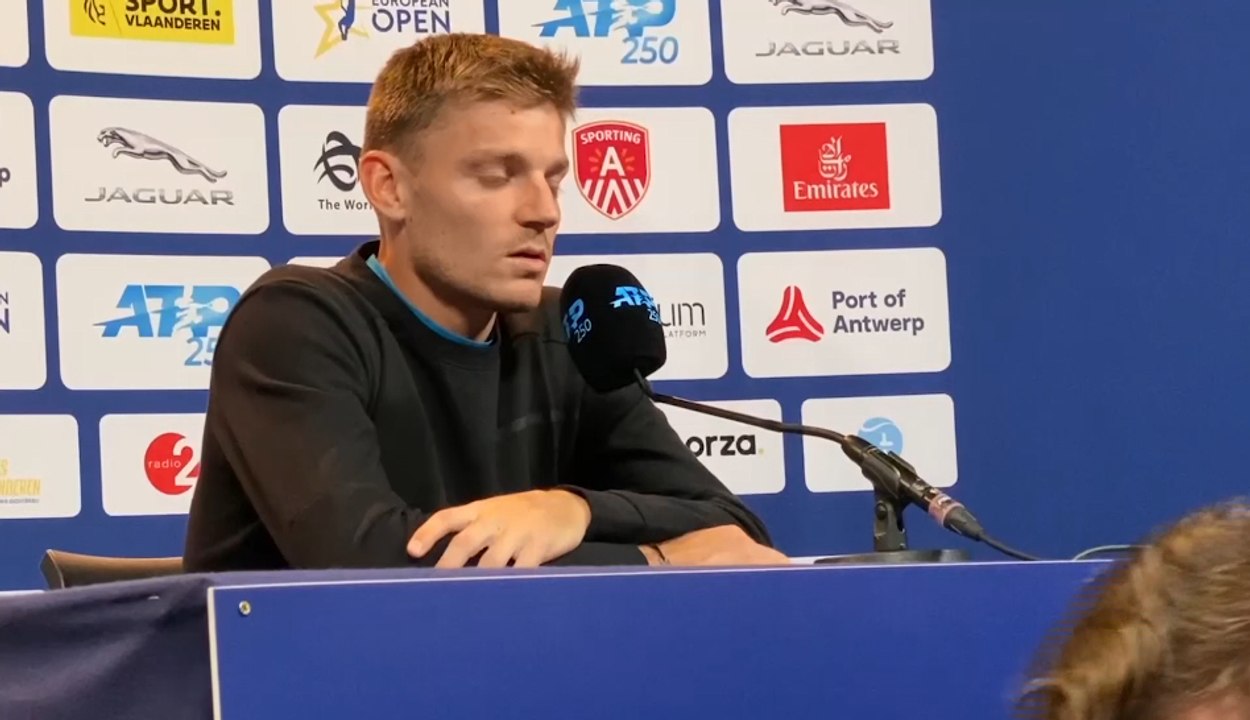 Conférence de presse de David Goffin avant le tournoi d'Anvers