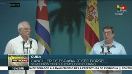Canciller de España se reúne con su homólogo cubano