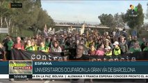 Represión policial durante tercer día de protestas en Barcelona
