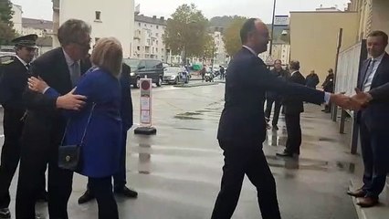 Arrivée d'Edouard Philippe à Lons-le-Saunier