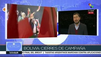 Cierres de campaña en Bolivia rumbo a las presidenciales del 20-O