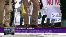 Colombia: masiva protesta de trabajadores contra reforma laboral