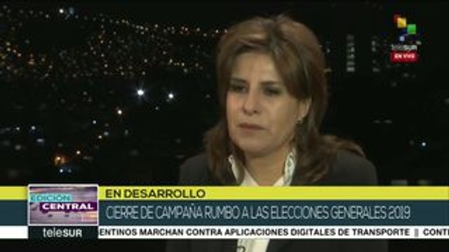 Montaño: Encuestas indican que Evo Morales ganará en primera vuelta