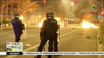 Represión policial en movilizaciones de independentistas en Cataluña