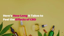 Here's How Long It Takes to Feel the Effects of CBD