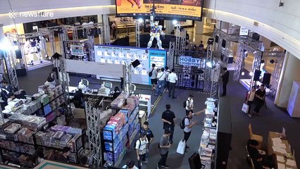 Gundam robots displayed in Bangkok as popular sci-fi series marks 40 year anniversary