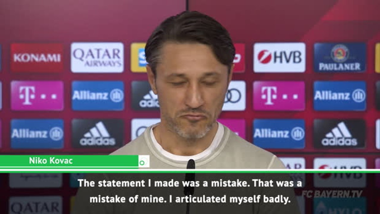 Kovac sorry for Muller comments