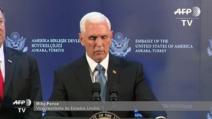 Turquía suspenderá ofensiva para que kurdos se retiren del norte sirio, dice Pence