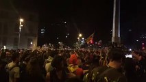Decenas de manifestantes de los CDR se congregan en los Jardines de Gracia en Barcelona
