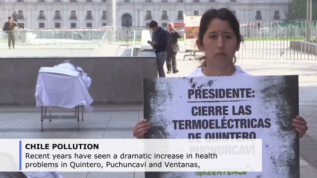 Activists mount sick-in to highlight pollution in Chile