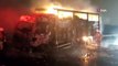 Kuzey Marmara otoyolunda yüklü araç alev alev yandı