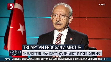 Kılıçdaroğlu, Trump'ın mektubunu sert şekilde yorumladı!