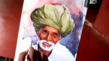 Watercolour painting tutorial of a old man portrait // for beginners// #watercolour_tutorial #Art