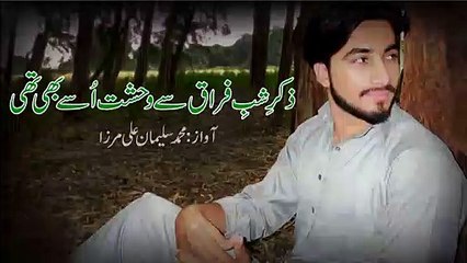 Zikr e Shab E firaq se Wehshat Usy b thi || Muhammad Suleman Ali
