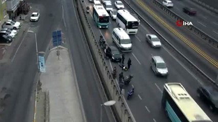 Avcılar E-5'te trafiği kilitleyen kaza: 1 yaralı