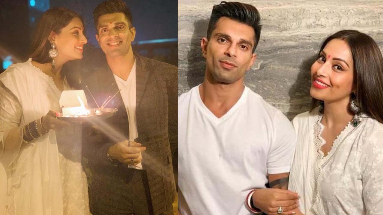 Bipasha Basu shares romantic moments with husband Karan Singh Grover on Karva Chauth | FilmiBeat