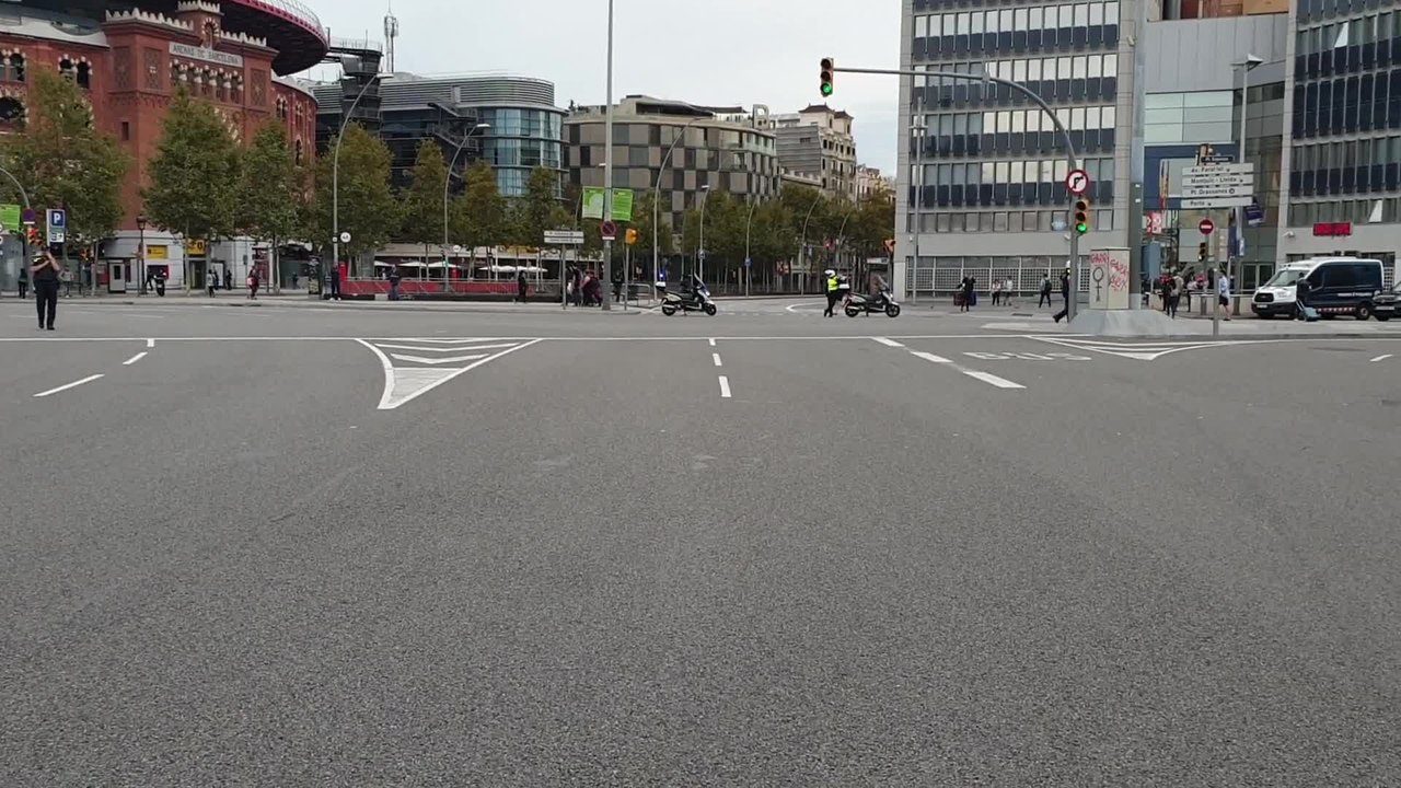 Los CDR cortan Plaça Espanya