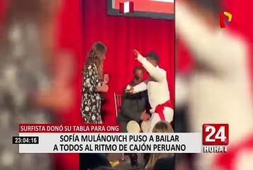 Sofía Mulánovich donó su tabla para ONG
