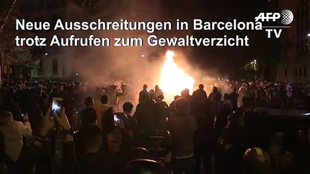 Mit Molotowcocktails gegen die Polizei: Neue Ausschreitungen in Barcelona