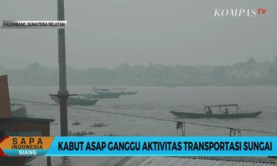 Kabut Asap Ganggu Transportasi Sungai di Palembang