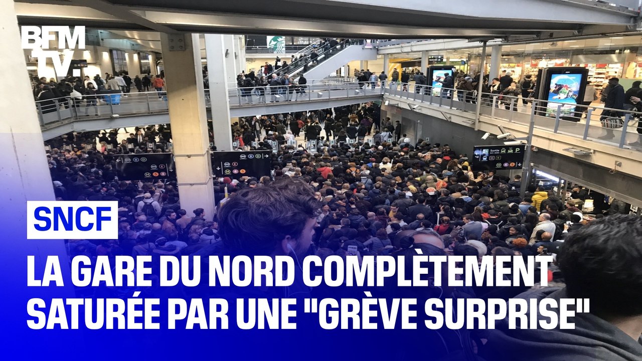 La gare du nord complètement saturée par une "grève surprise"