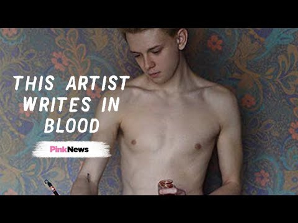 Gay poet writes in blood to protest blood donation ban