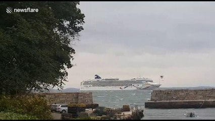 Bomb cyclone forces two cruise ships to wait off coast of Massachusetts