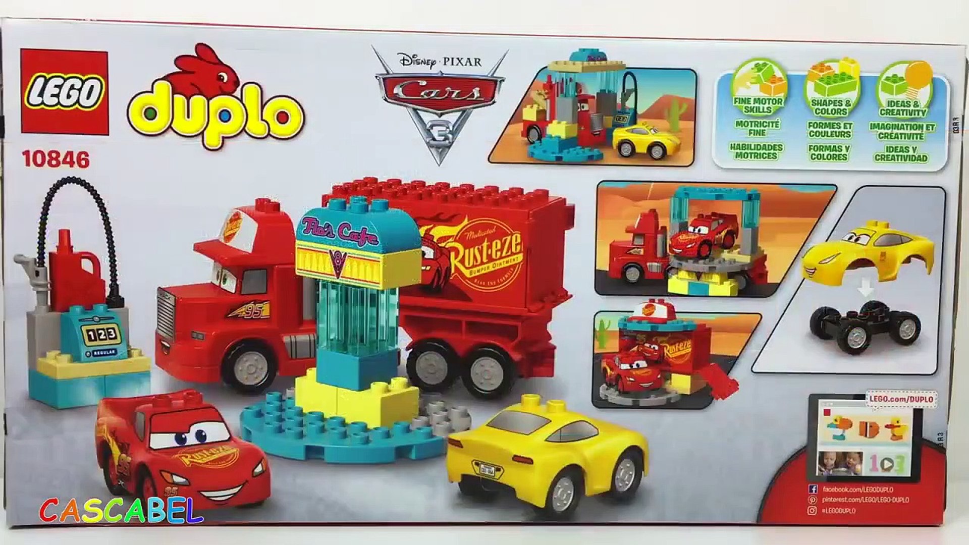 LEGO DUPLO DISNEY CARS 3 LA CAFETERIA DE FLO CON RAYO MCQUEEN CRUZ RAMIREZ  MACK Y GASOLINERA - video Dailymotion
