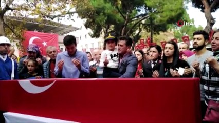 Antalya'da dalış eğitiminde şehit olan Astsubay Mesut Akmeşe'ye hüzünlü veda