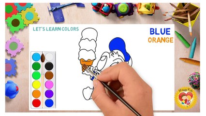 Donald duck baby- draw and color - coloring pages - kids video