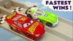 Hot Wheels Fastest Wins with Disney Pixar Cars 3 Lightning McQueen vs Toy Story 4 and DC Comics Batman in this family friendly full episode english story for kids