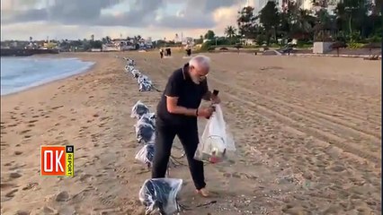 Truth revealed of PM Narendra Modi Plogging At Beach