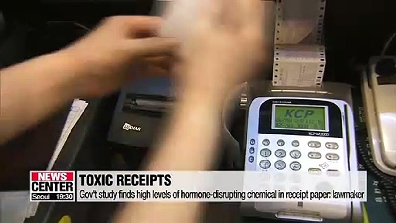 Gov't study finds high levels of hormone-disrupting chemical in receipt paper: lawmaker