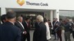 Reyes Maroto llega a la sede Thomas Cook en Mallorca para reunirse con trabajadores y empresas