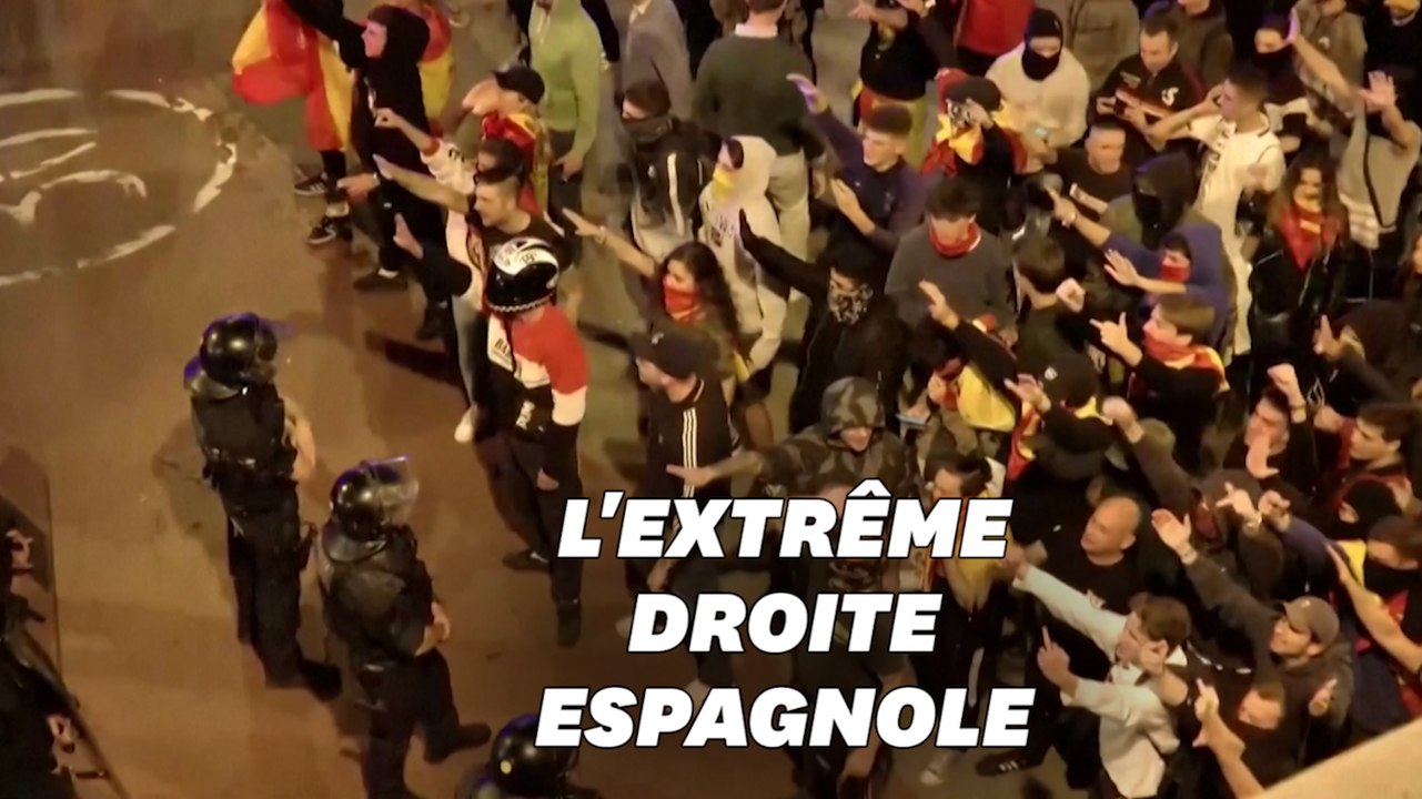 À Barcelone, des militants d'extrême droite et des indépendantistes catalans s'affrontent