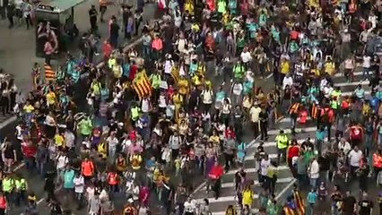 Protestas y huelga independentista en Barcelona, tras cuatro noches de violencia