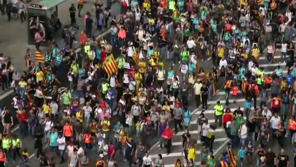 Protestas y huelga independentista en Barcelona, tras cuatro noches de violencia
