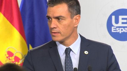 Pedro Sánchez en rueda de prensa