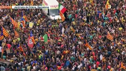Plaça Cinc d'Oros abans de la manifestació