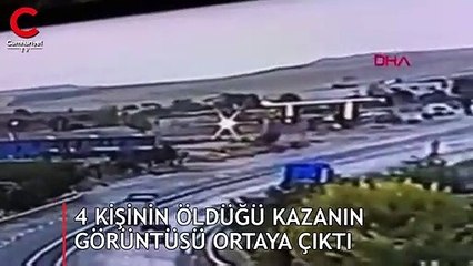  4 kişinin öldüğü kazanın görüntüsü ortaya çıktı