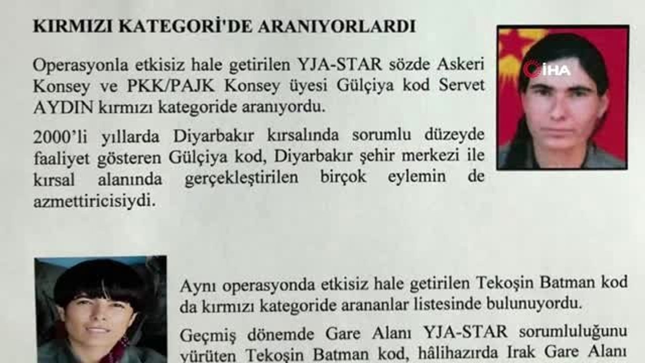 MİT ve TSK'dan PKK'ya ağır darbe... Kırmızı Kategoride aranan teröristler etkisiz hale getirildi