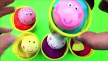Peppa Pig Toys Wooden Balls Play Doh Surprise Cups Finger Family Song Teach Kids Colors Toys For Kids