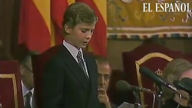 Primer discurso de Felipe VI como Príncipe de Asturias en 1981
