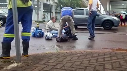 Acidente registrado na Rua Paraná deixa duas pessoas feridas