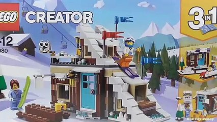 LEGO Creator Modular Winter Vacation "Bobsleigh Track" (31080) - Toy Unboxing and Speed Build