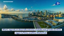Miami, segunda en desarrollo entre las ciudades más grandes de EEUU, según la firma analítica WalletHub