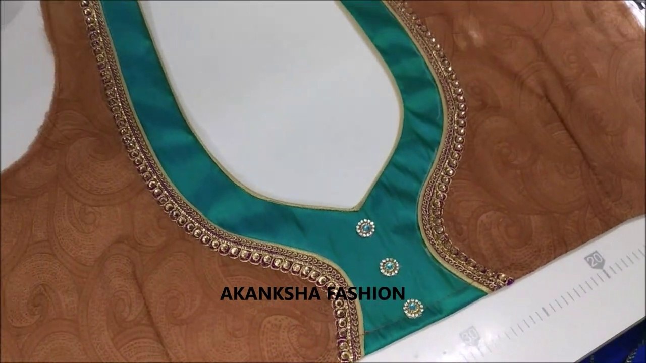 Very easy and very simple blouse back neck design for new saree/cutting and stitching