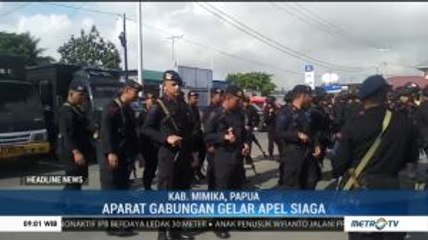 Aparat Gabungan di Mimika Gelar Apel Siaga